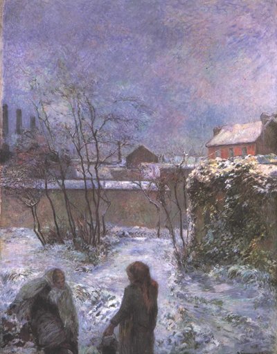 De tuin in de winter, Rue Carcel door Paul Gauguin